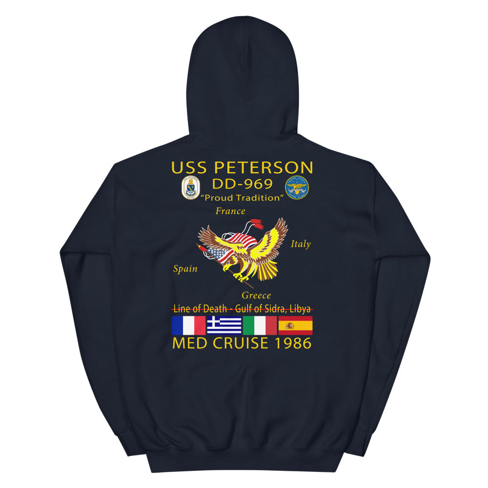 USS Peterson (DD-969) 1986 Cruise Hoodie