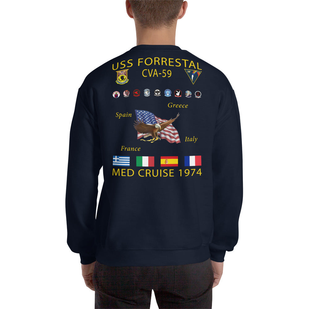 USS Forrestal (CVA-59) 1974 Cruise Sweatshirt
