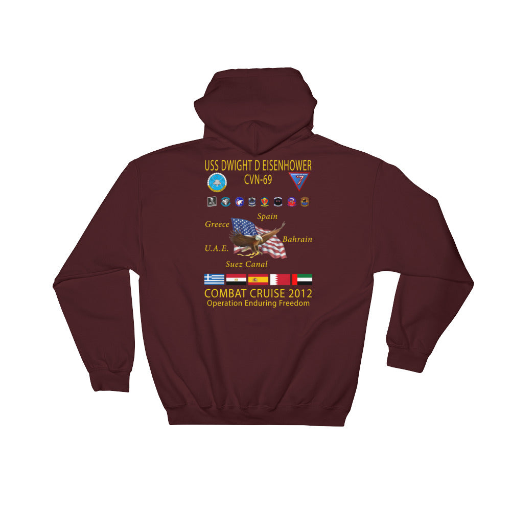 USS Dwight D. Eisenhower (CVN-69) 2012 Cruise Hoodie