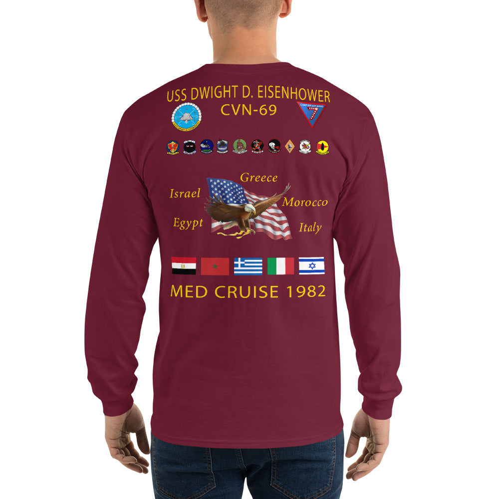 USS Dwight D. Eisenhower (CVN-69) 1982 Long Sleeve Cruise Shirt