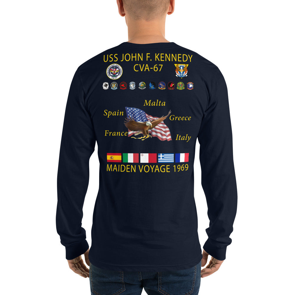 USS John F. Kennedy (CVA-67) 1969 Long Sleeve Cruise Shirt