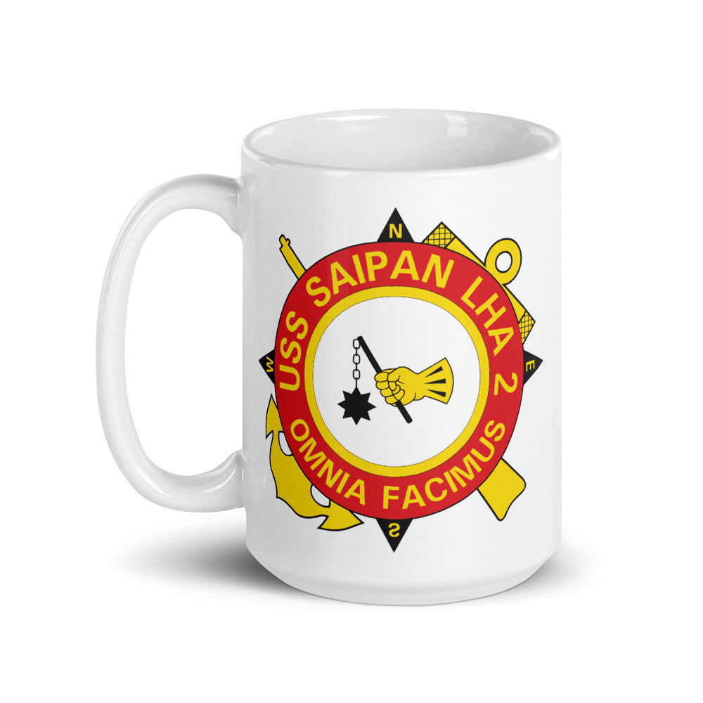 USS Saipan (LHA-2) Ship's Crest Mug