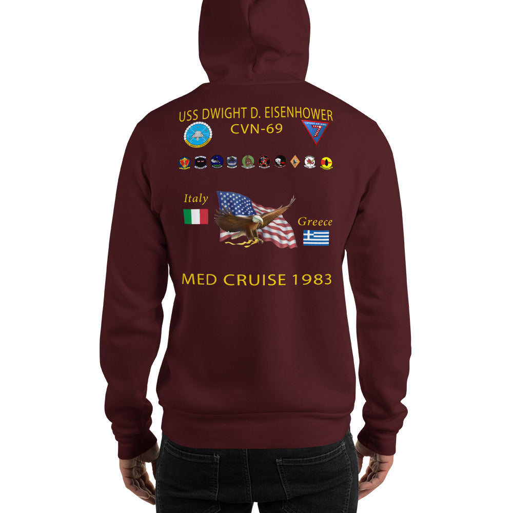 USS Dwight D. Eisenhower (CVN-69) 1983 Cruise Hoodie