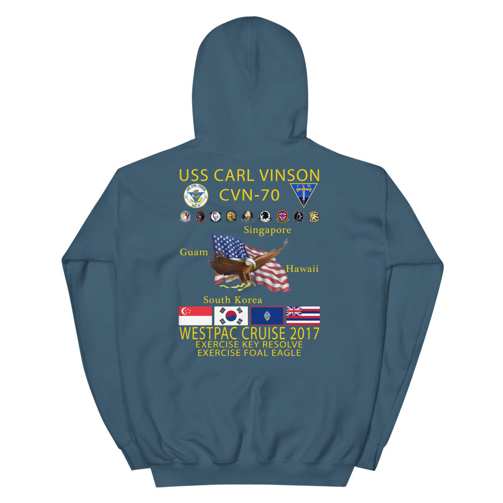 USS Carl Vinson (CVN-70) 2017 Cruise Hoodie
