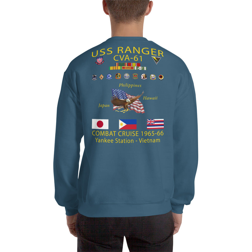USS Ranger (CVA-61) 1965-66 Cruise Sweatshirt