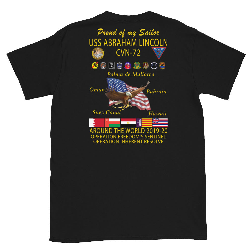 USS Abraham Lincoln (CVN-72) 2019-20 Cruise Shirt - Family