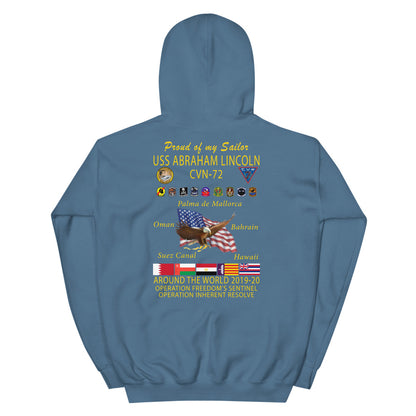 USS Abraham Lincoln (CVN-72) 2019-20 Cruise Hoodie - Family