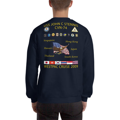 USS John C. Stennis (CVN-74) 2009 Cruise Sweatshirt