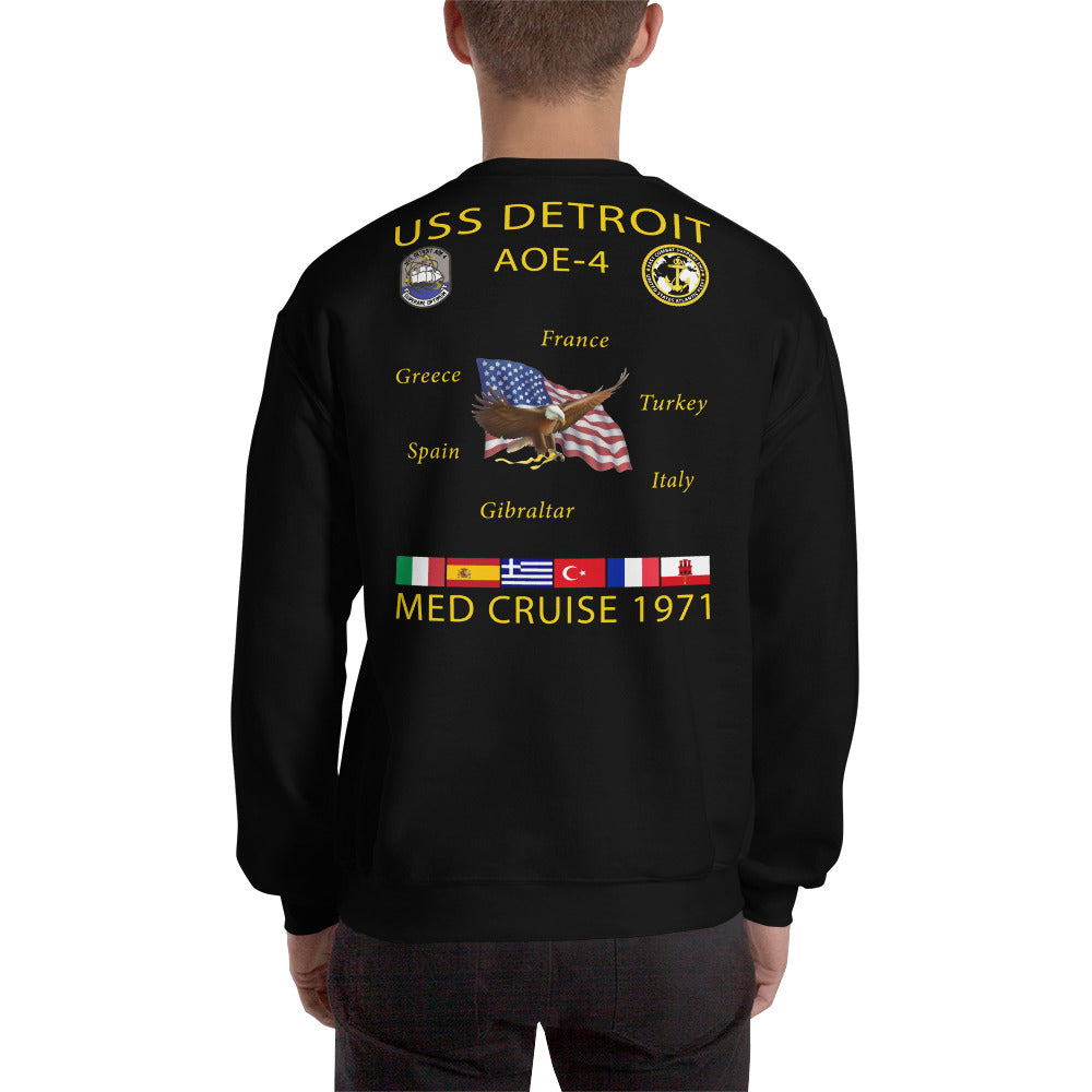 USS Detroit (AOE-4) 1971 Cruise Sweatshirt