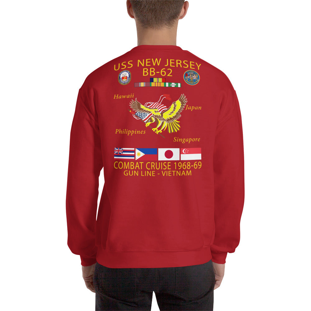 USS New Jersey (BB-62) 1968-69 Cruise Sweatshirt