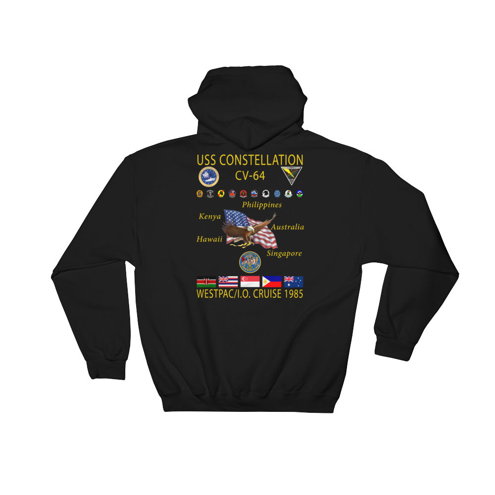 USS Constellation (CV-64) 1985 Cruise Hoodie