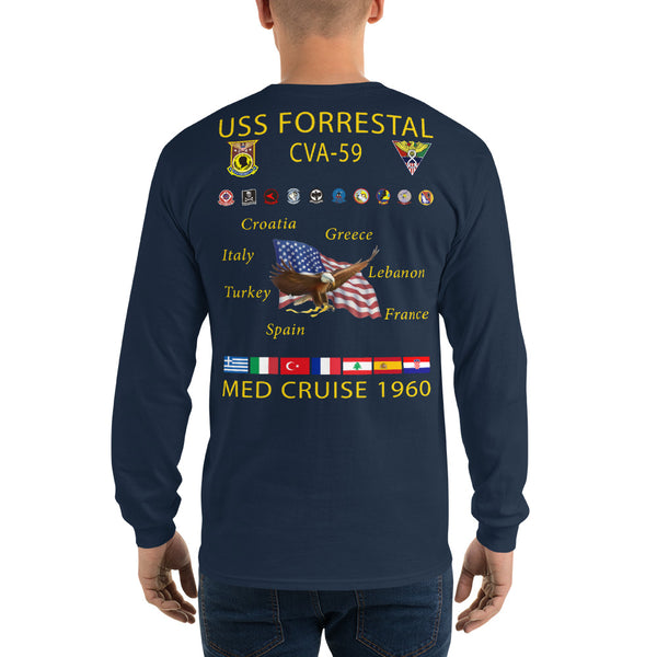 USS Forrestal (CVA-59) 1960 Long Sleeve Cruise Shirt