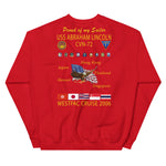 USS Abraham Lincoln (CVN-72) 2006 Cruise Sweatshirt - Family