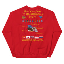 Load image into Gallery viewer, USS Abraham Lincoln (CVN-72) 2006 Cruise Sweatshirt - Family