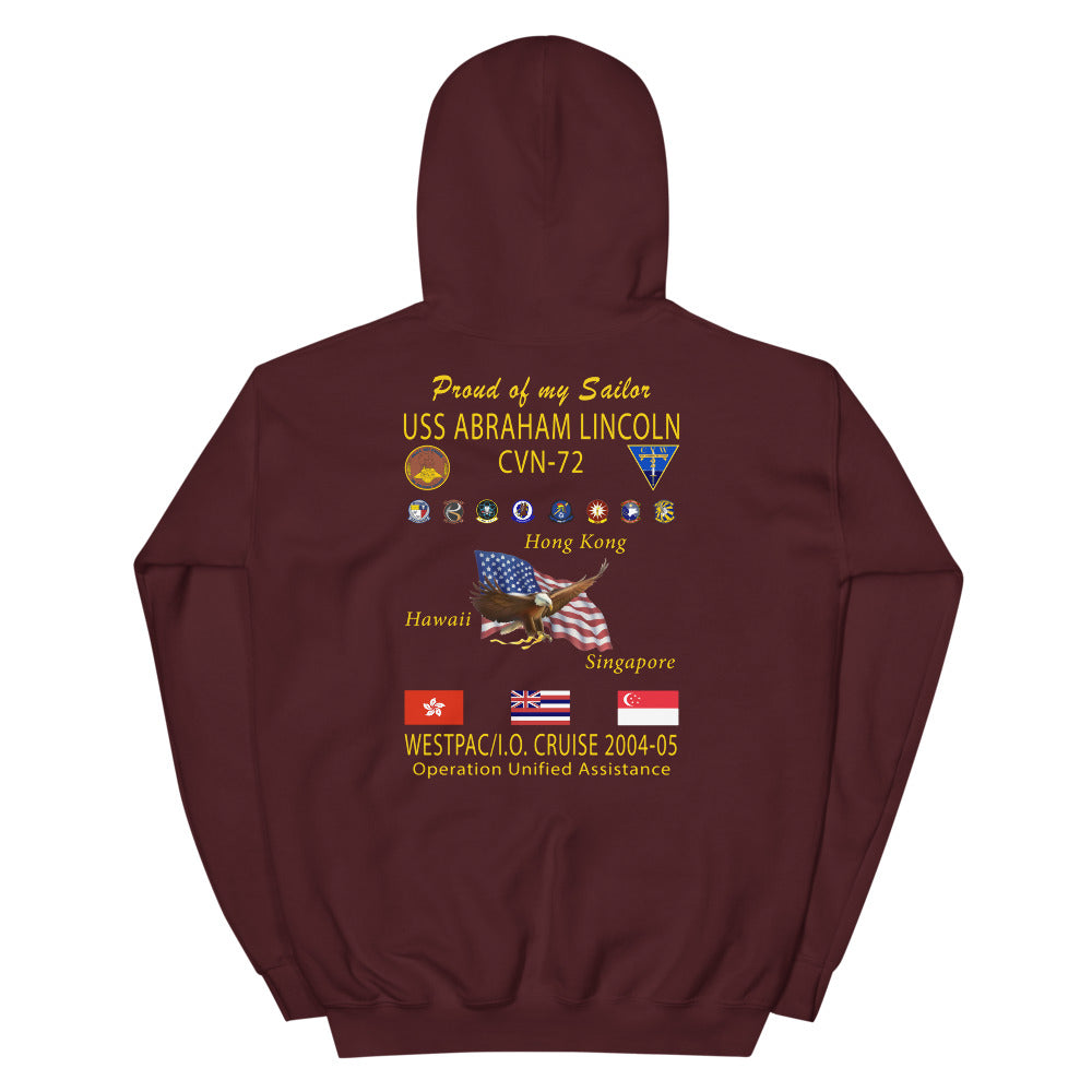 USS Abraham Lincoln (CVN-72) 2004-05 Cruise Hoodie - Family