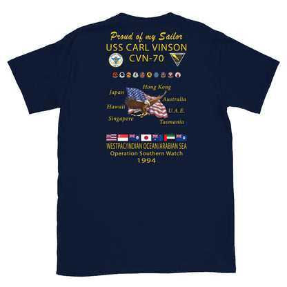 USS Carl Vinson (CVN-70) 1994 Cruise Shirt - Family