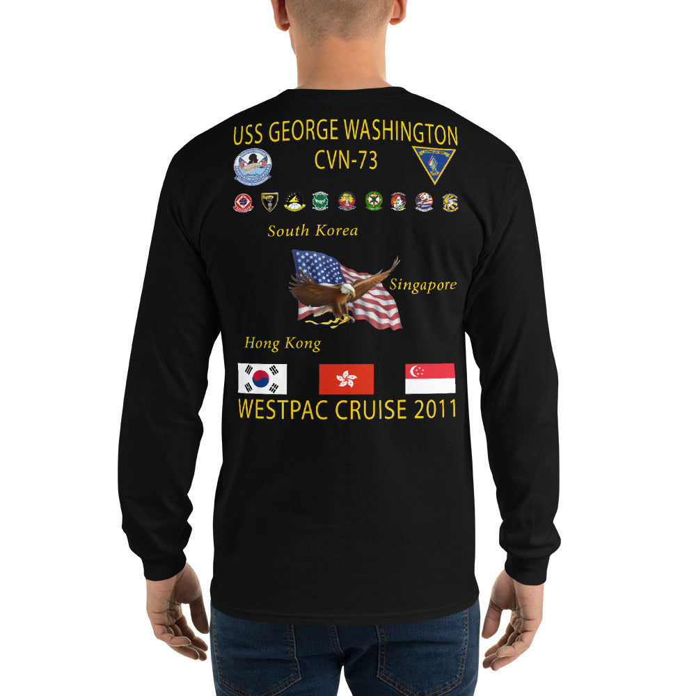 USS George Washington (CVN-73) 2011 Long Sleeve Cruise Shirt