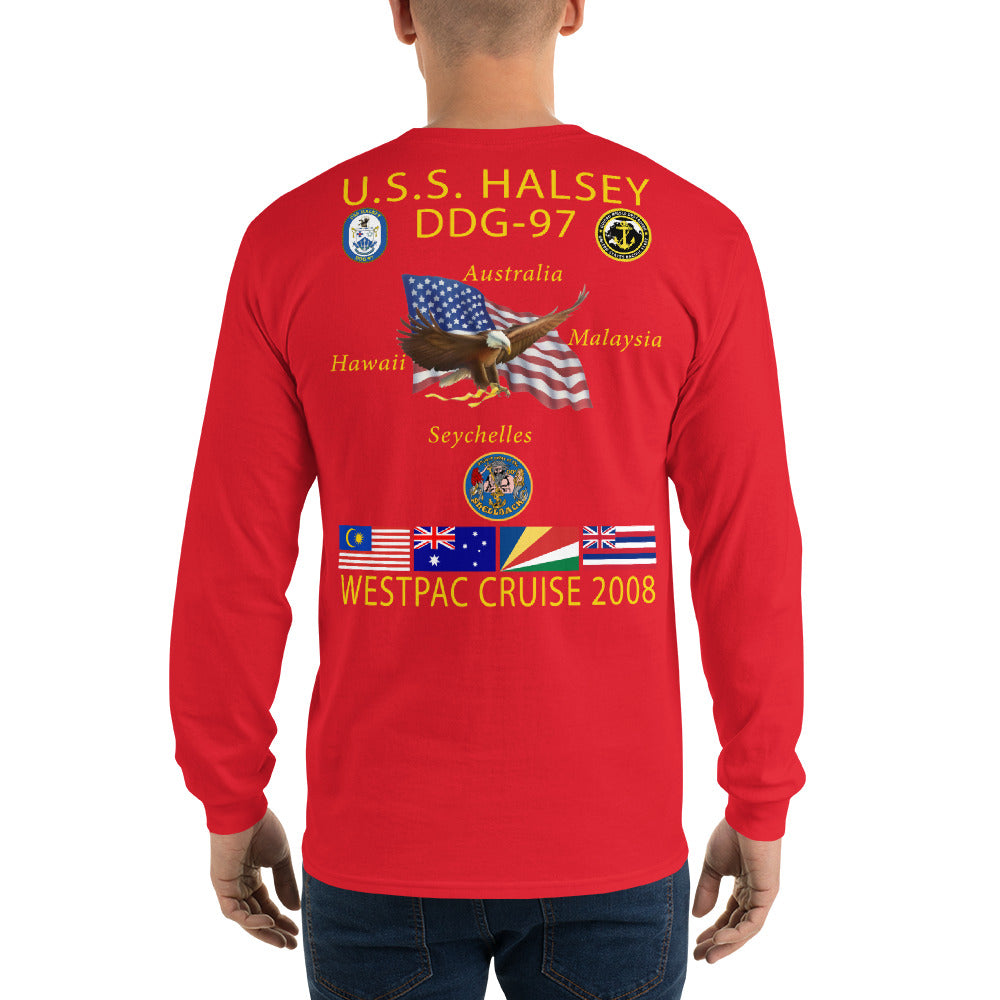 USS Halsey (DDG-97) 2008 Long Sleeve Cruise Shirt
