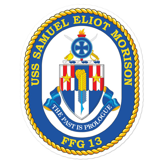 USS Samuel Eliot Morison (FFG-13) Ship's Crest Vinyl Sticker