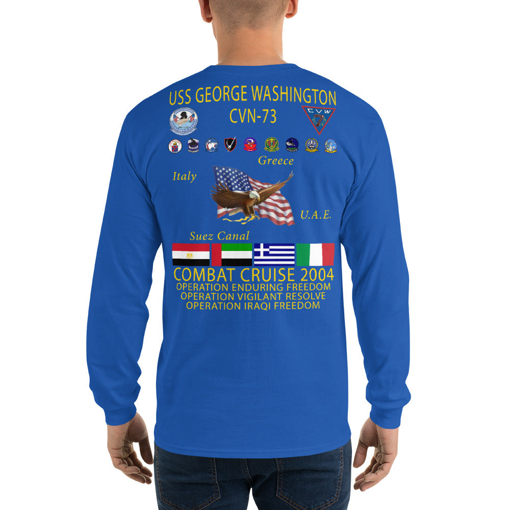 USS George Washington (CVN-73) 2004 Long Sleeve Cruise Shirt