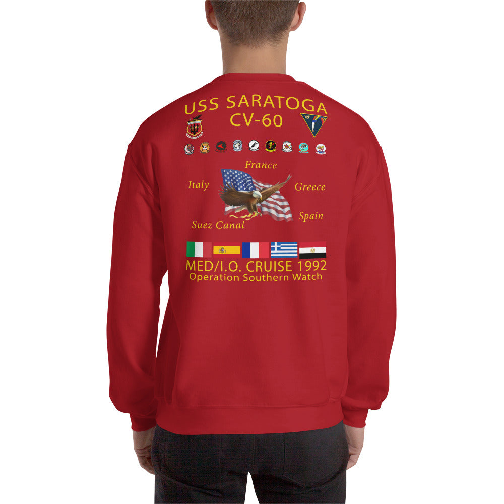 USS Saratoga (CV-60) 1992 Cruise Sweatshirt