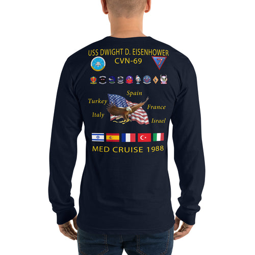 USS Dwight D. Eisenhower (CVN-69) 1988 Long Sleeve Cruise Shirt