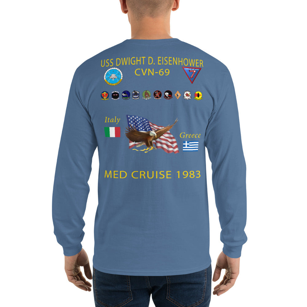 USS Dwight D. Eisenhower (CVN-69) 1983 Long Sleeve Cruise Shirt