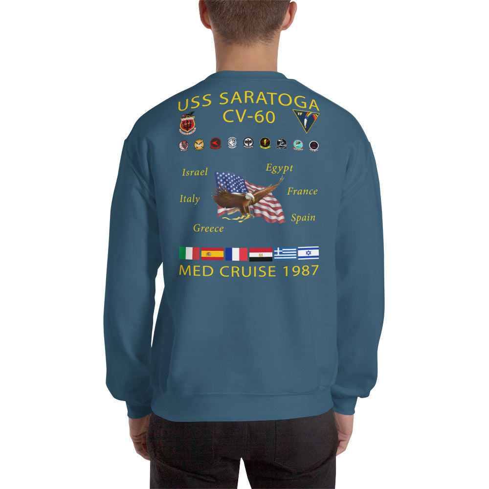 USS Saratoga (CV-60) 1987 Cruise Sweatshirt