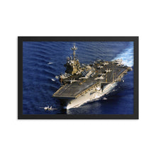 Load image into Gallery viewer, USS Independence (CV-62) Framed Ship Launching F-14 Tomcat Photo
