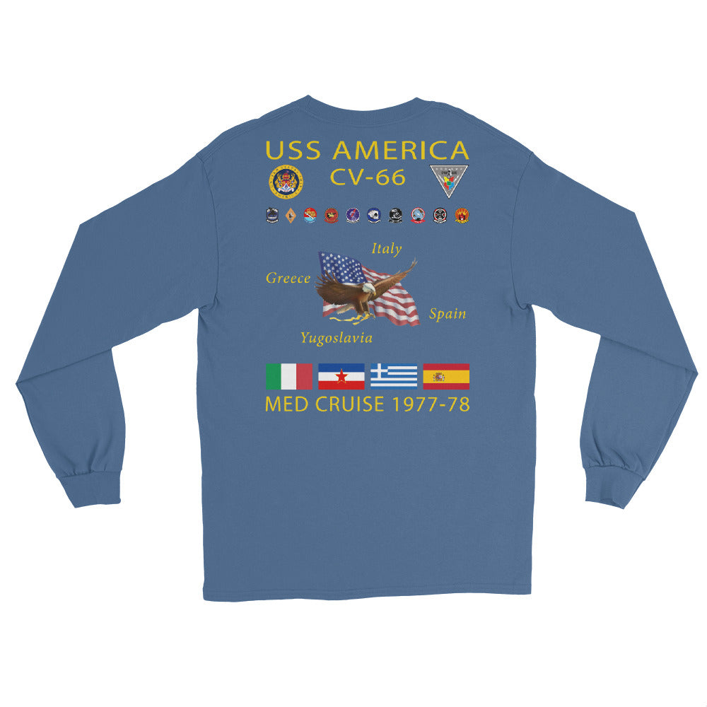 USS America (CV-66) 1977-78 Long Sleeve Cruise Shirt