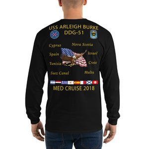 USS Arleigh Burke (DDG-51) 2018  Long Sleeve Cruise Shirt