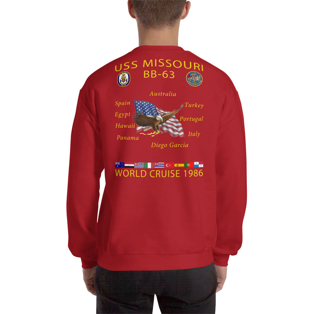 USS Missouri (BB-63) 1986 Cruise Sweatshirt