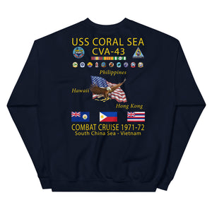 USS Coral Sea (CVA-43) 1971-72 Cruise Sweatshirt