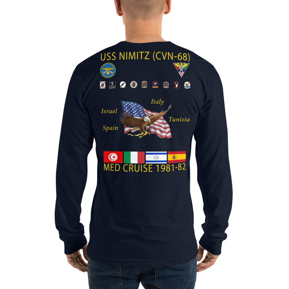 USS Nimitz (CVN-68) 1981-82 Long Sleeve Cruise Shirt