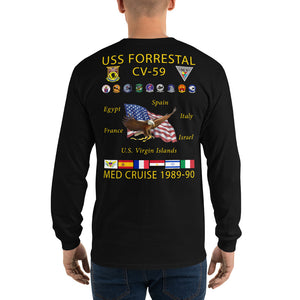 USS Forrestal (CV-59) 1989-90 Long Sleeve Cruise Shirt