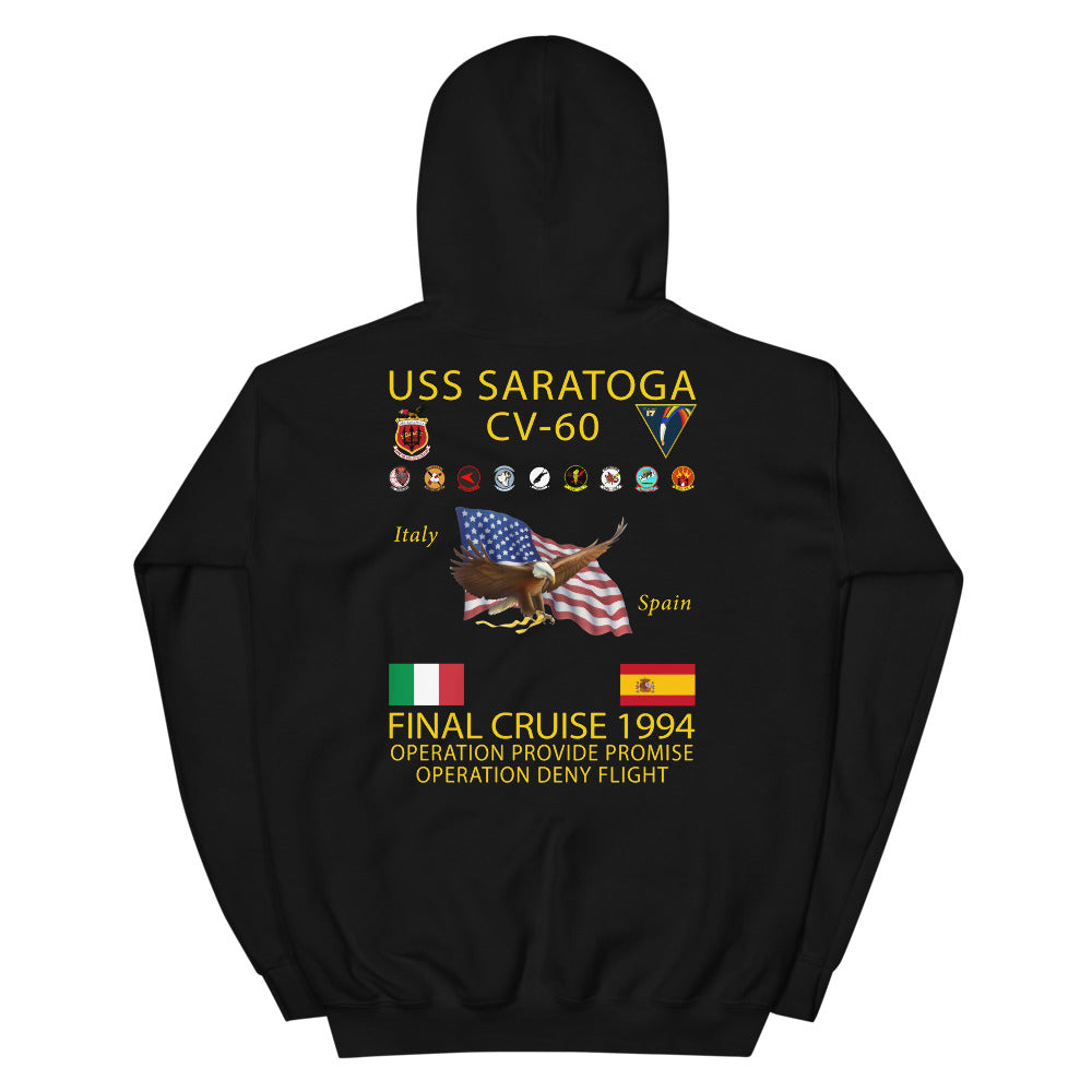 USS Saratoga (CV-60) 1994 Cruise Hoodie