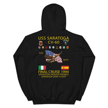 Load image into Gallery viewer, USS Saratoga (CV-60) 1994 Cruise Hoodie