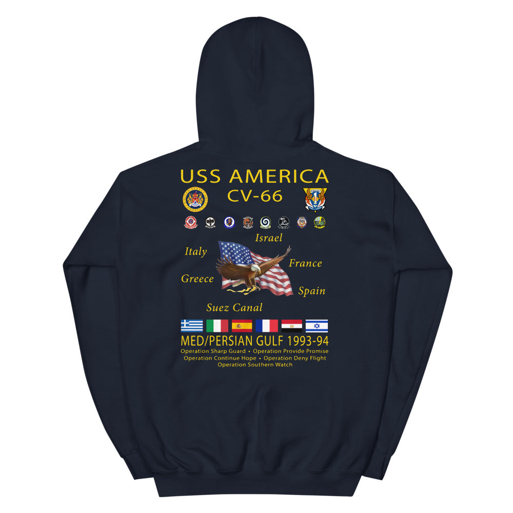 USS America (CV-66) 1993-94 Cruise Hoodie