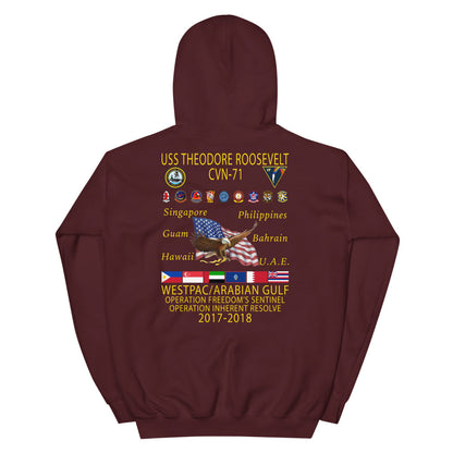 USS Theodore Roosevelt (CVN-71) 2017-18 Cruise Hoodie