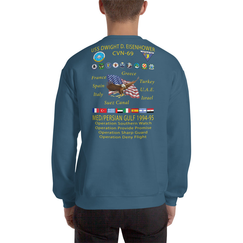 USS Dwight D. Eisenhower (CVN-69) 1994-95 Cruise Sweatshirt