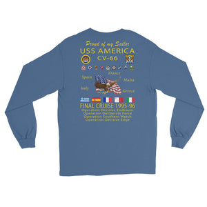 USS America (CV-66) 1995-96 Long Sleeve Cruise Shirt - FAMILY
