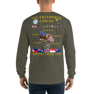 USS Enterprise (CVN-65) 1978 Long Sleeve Cruise Shirt
