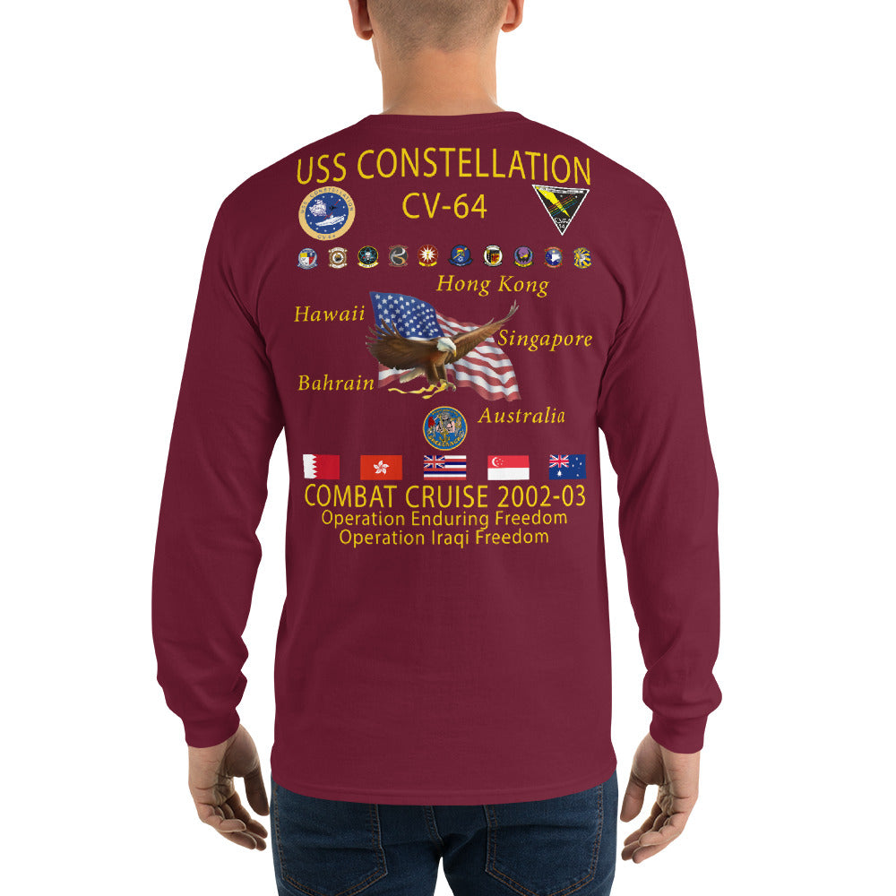 USS Constellation (CV-64) 2002-03 Long Sleeve Cruise Shirt