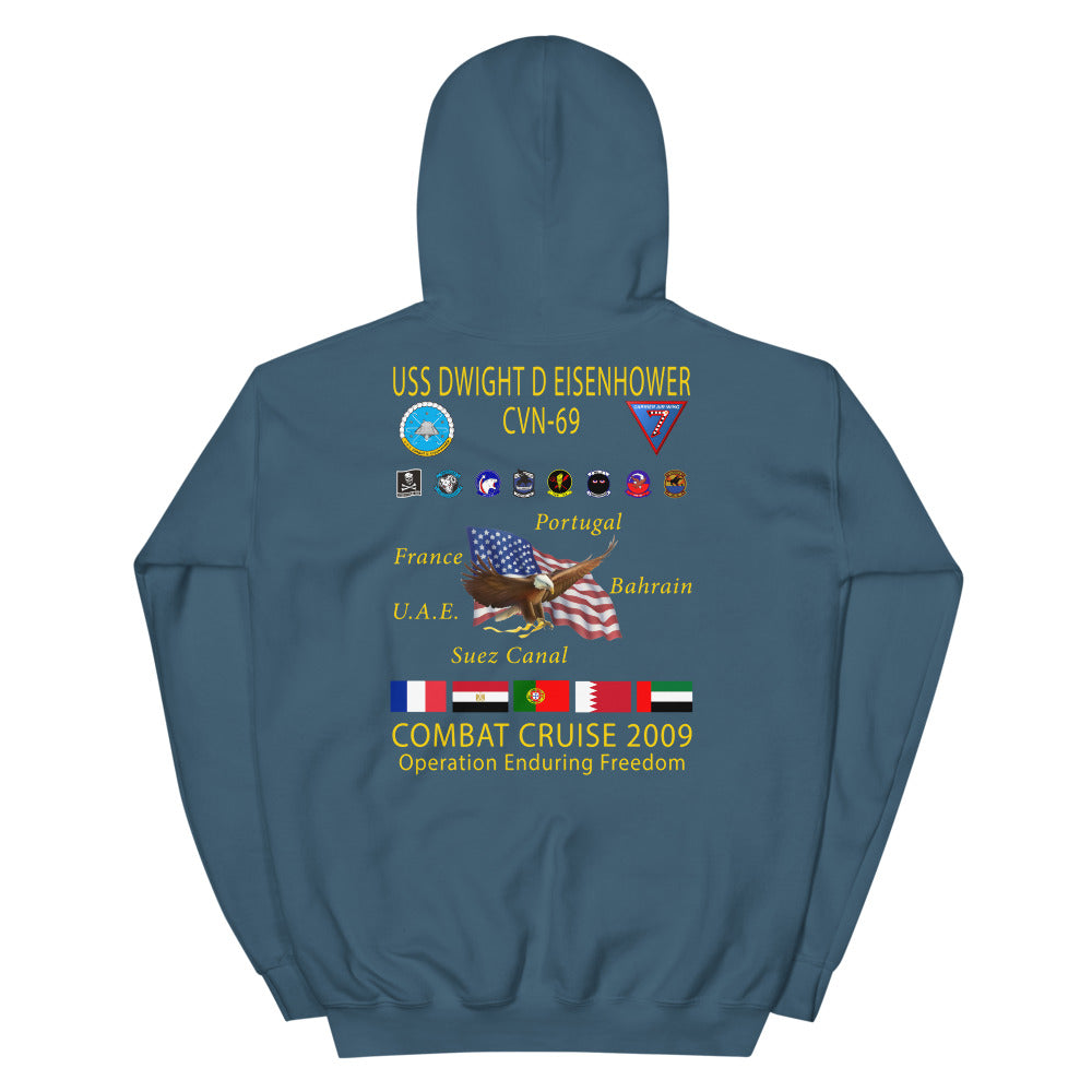 USS Dwight D. Eisenhower (CVN-69) 2009 Cruise Hoodie