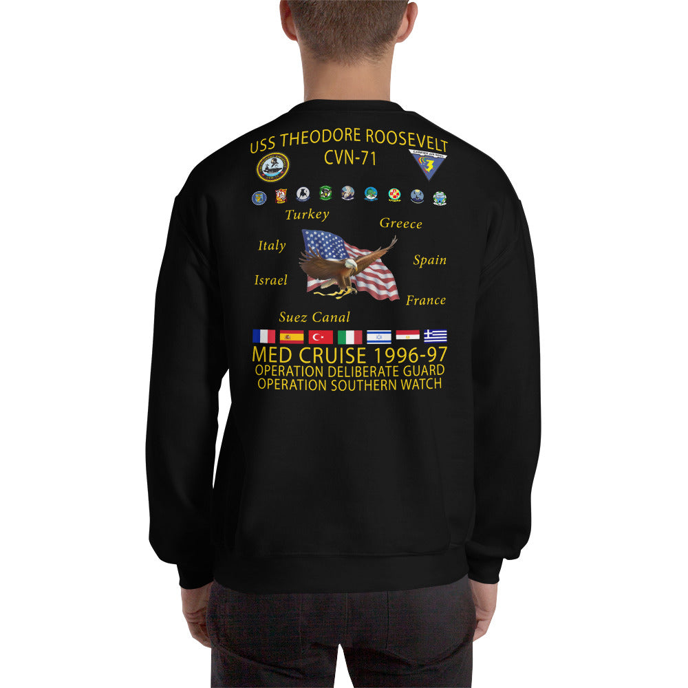 USS Theodore Roosevelt (CVN-71) 1996-97 Cruise Sweatshirt