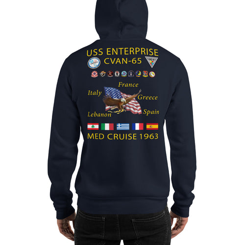 USS Enterprise (CVAN/CVN-65) 1963 Cruise Hoodie