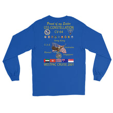 Load image into Gallery viewer, USS Constellation (CV-64) 2001 Long Sleeve Cruise Shirt - FAMILY