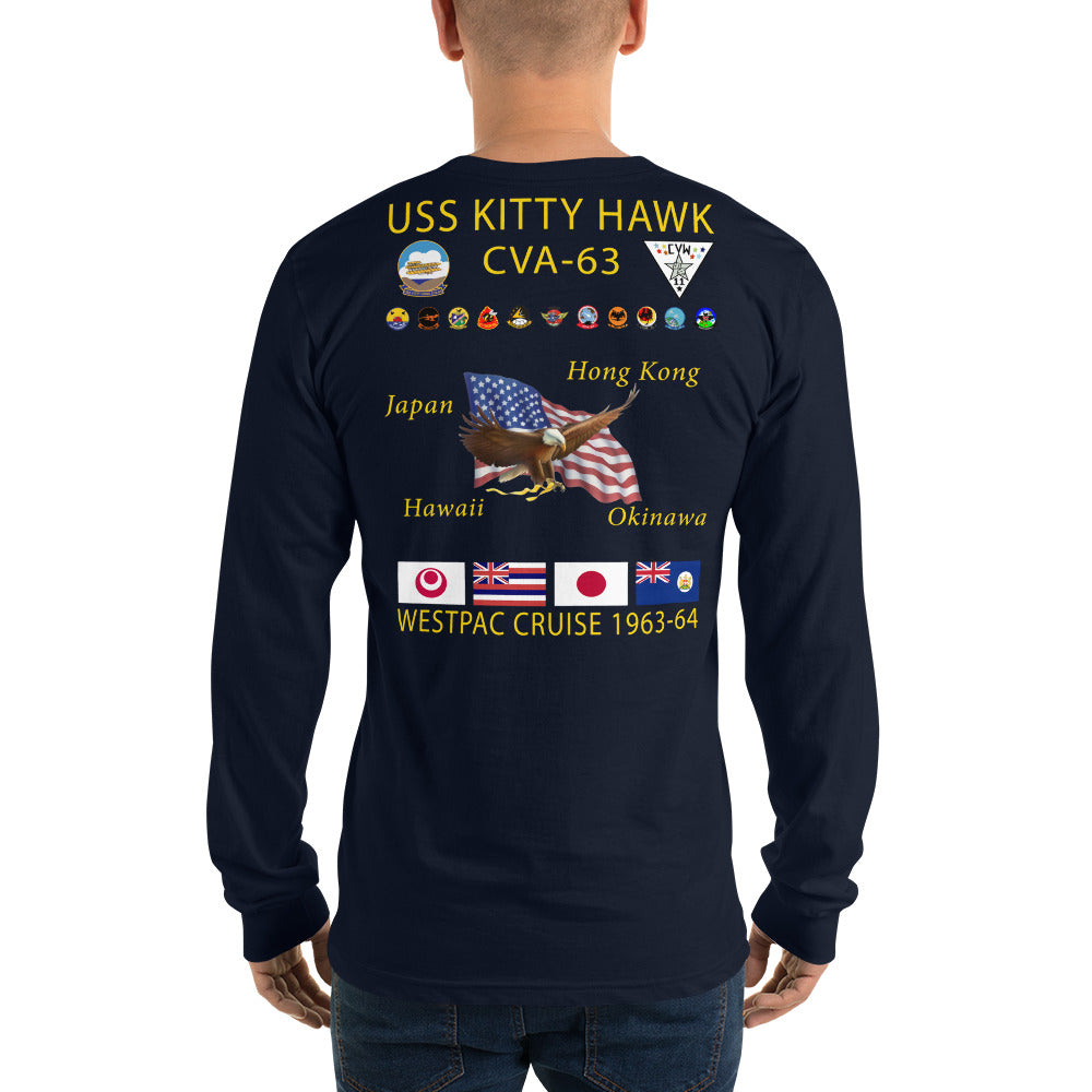 USS Kitty Hawk (CVA-63) 1963-64 Long Sleeve Cruise Shirt