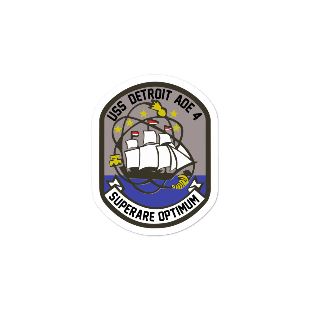 USS Detroit (AOE-4) Ship's Crest Vinyl Sticker