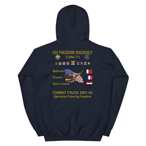 USS Theodore Roosevelt (CVN-71) 2001-02 Cruise Hoodie